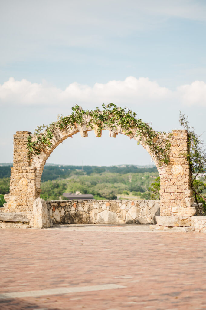 Wedding arch at Camp Lucy Dripping Springs Wedding